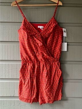 Brand New 1.State Red ‘Surplice’ Romper, Size M